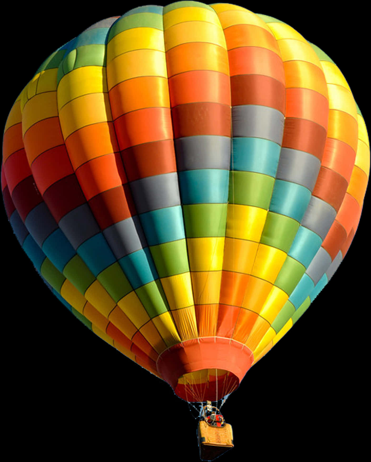 Colorful Hot Air Balloon Transparent Background