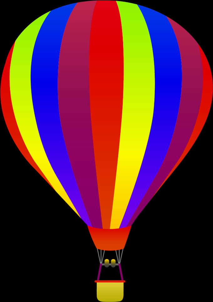 Colorful Hot Air Balloon Transparent Background.png