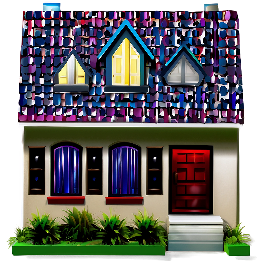 Colorful House Icon Png Bxq16
