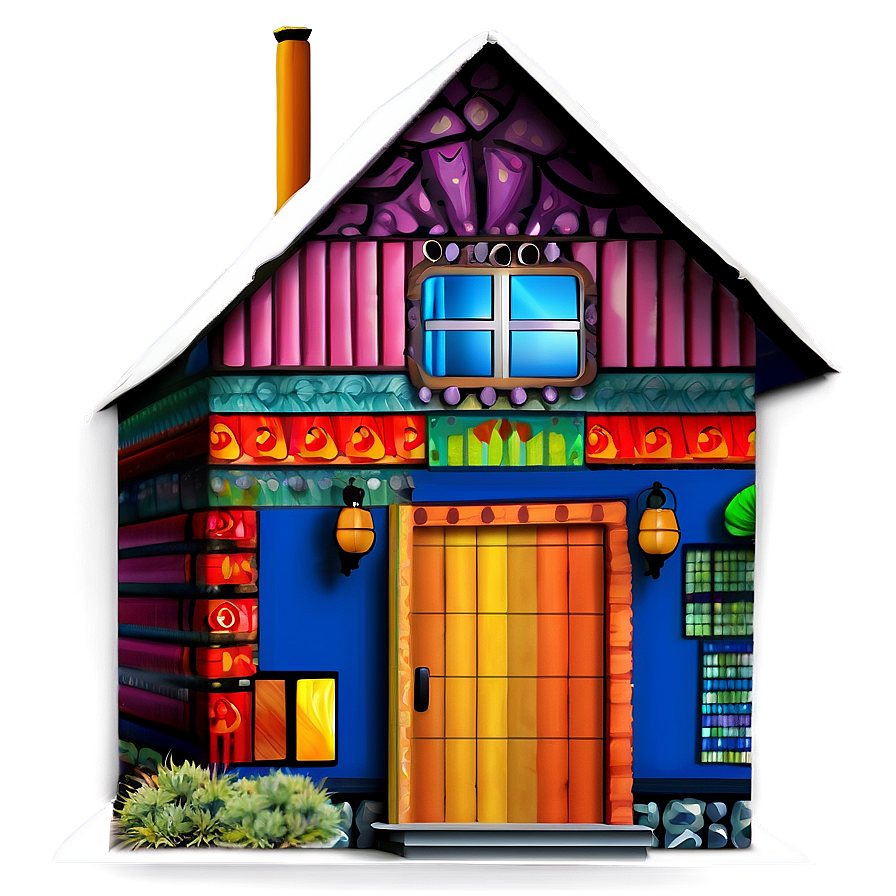 Colorful House Icon Png Rau51