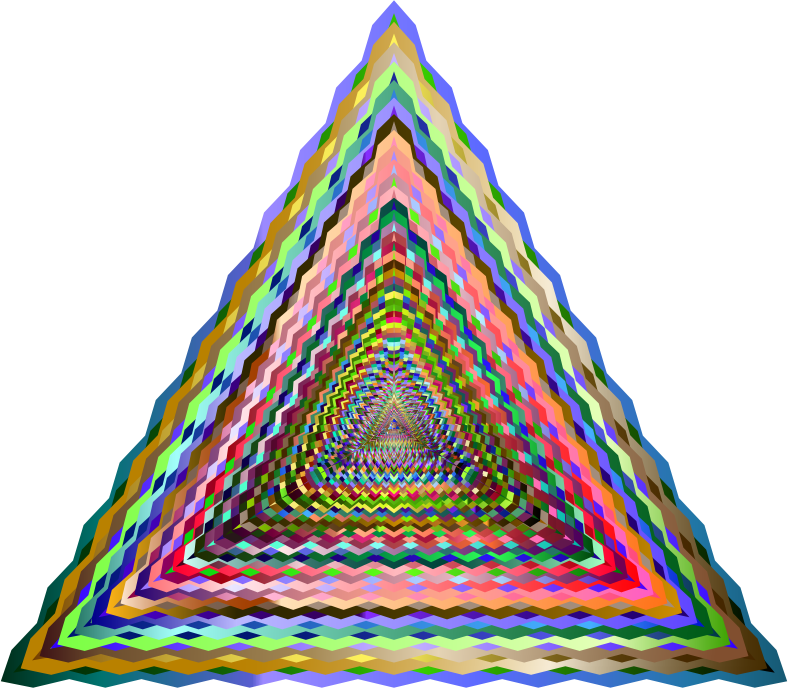 Colorful Infinite Triangle Pattern