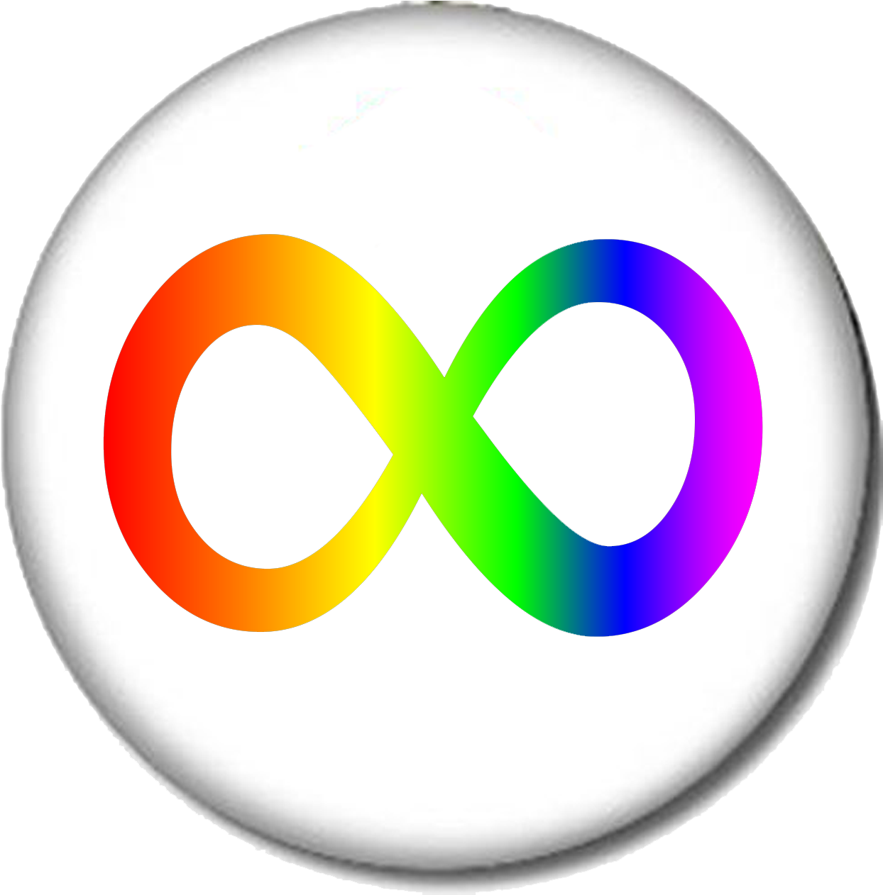 Colorful Infinity Symbol Button