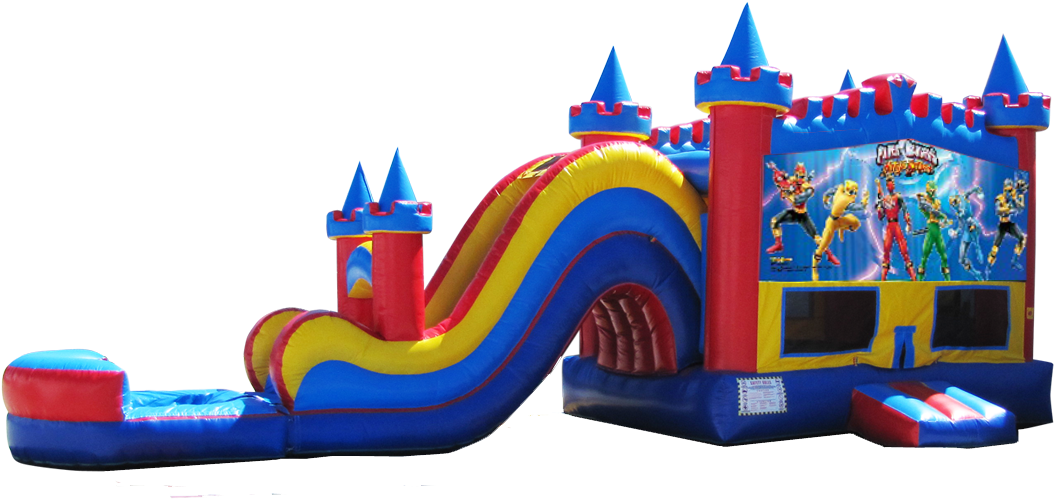 Colorful Inflatable Castle Slide Combo