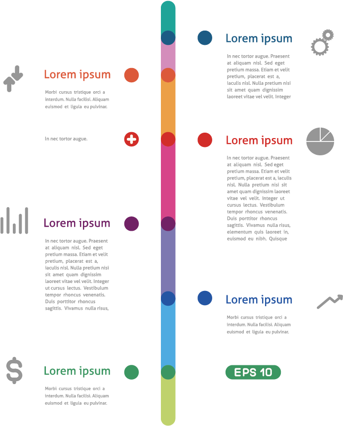 Colorful Infographic Elements Vector