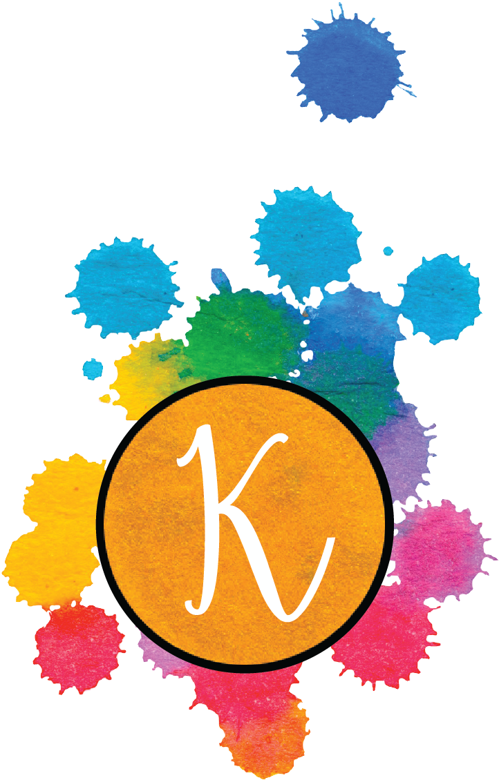 Colorful Ink Splatter Logo K