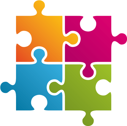 Colorful Interlocking Puzzle Pieces