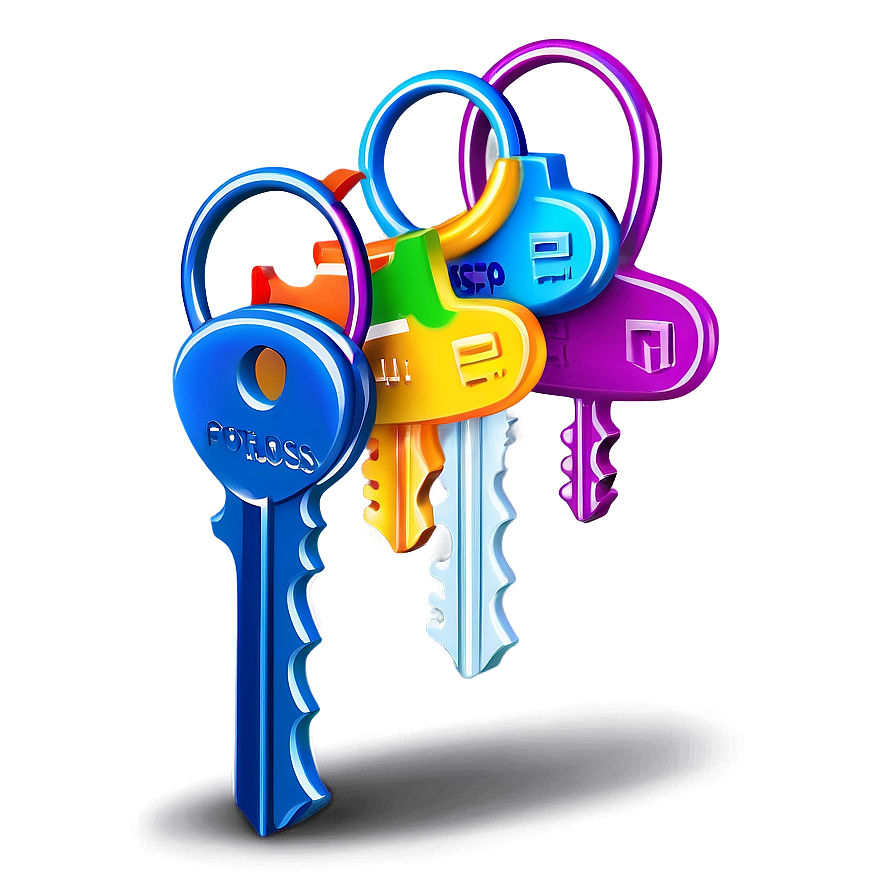 Colorful Keys Png Hlb86