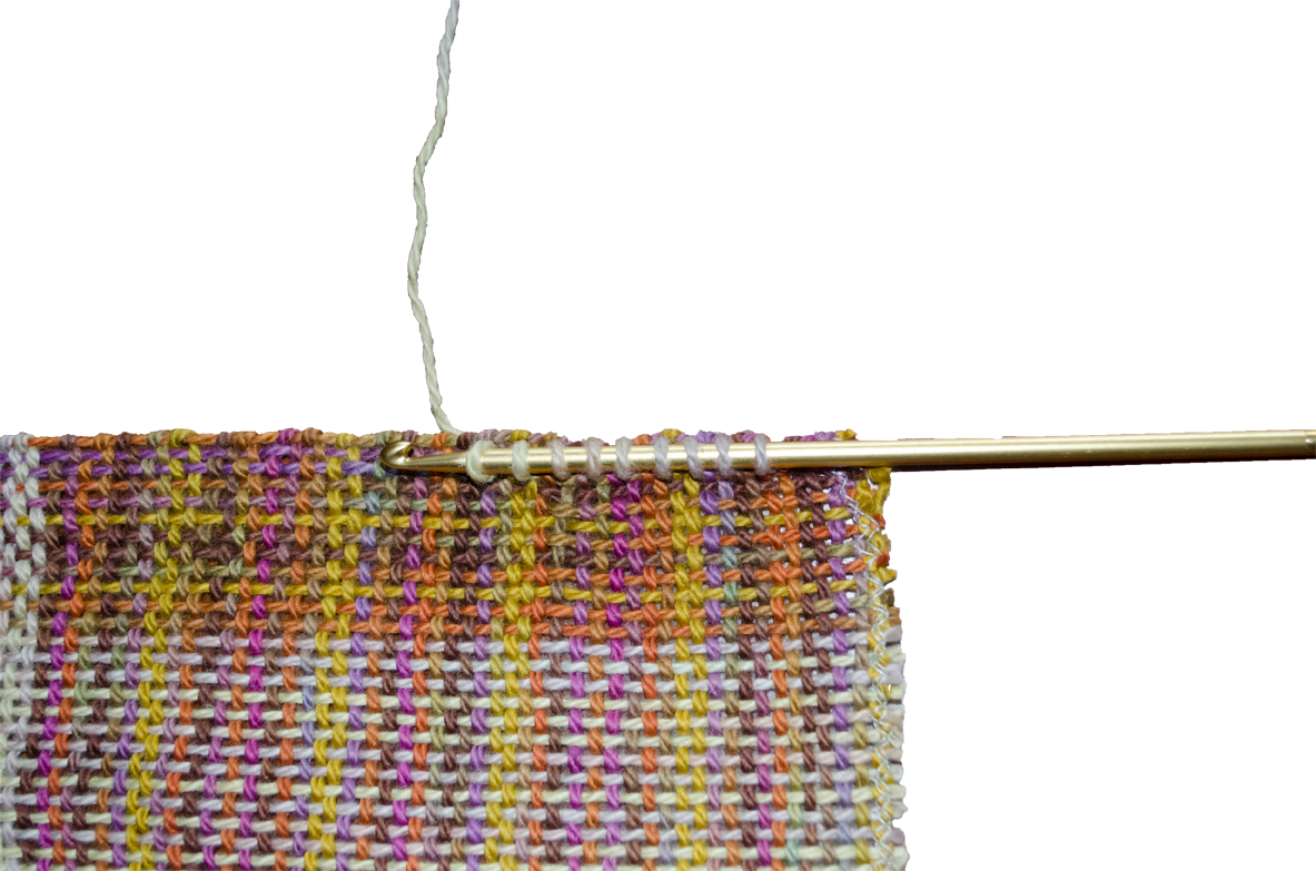 Colorful Knitting Project In Progress