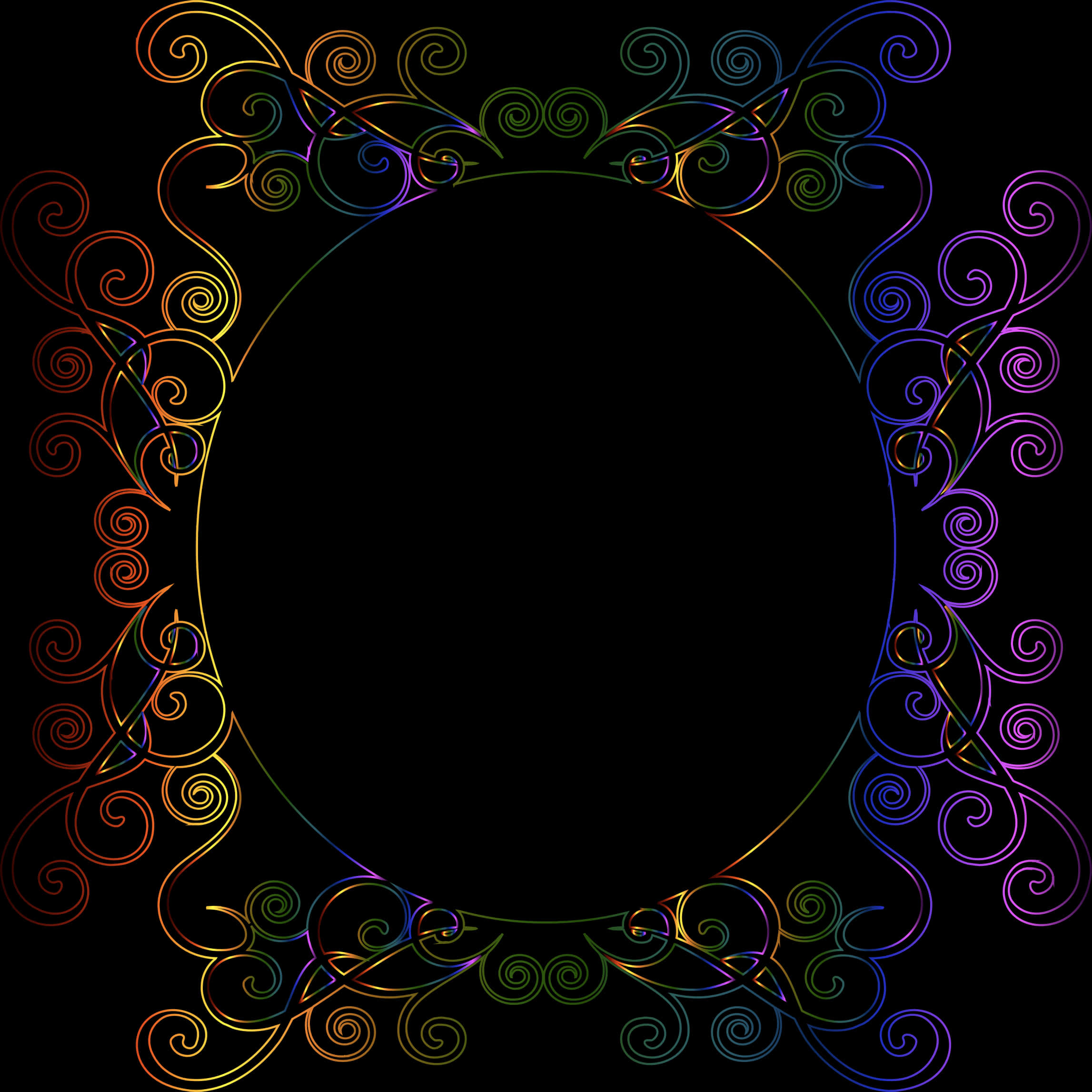 Colorful Lace Frame Design