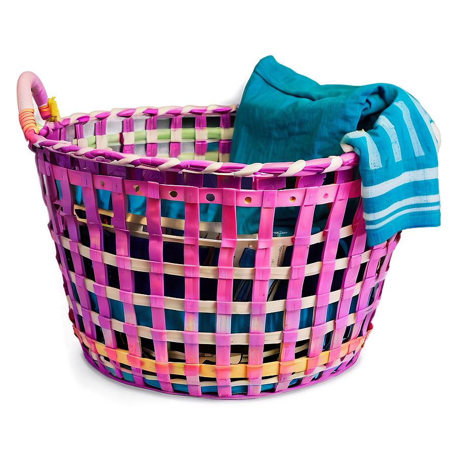 Colorful Laundry Basket For College Png Biv