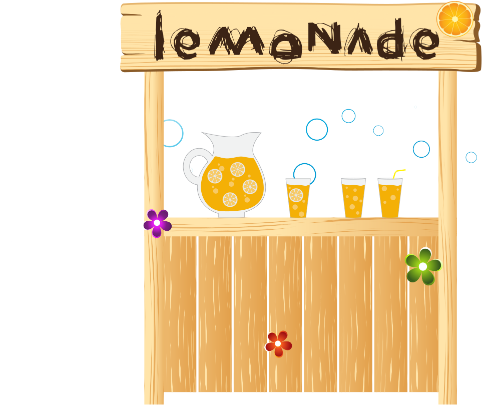 Colorful Lemonade Stand Illustration