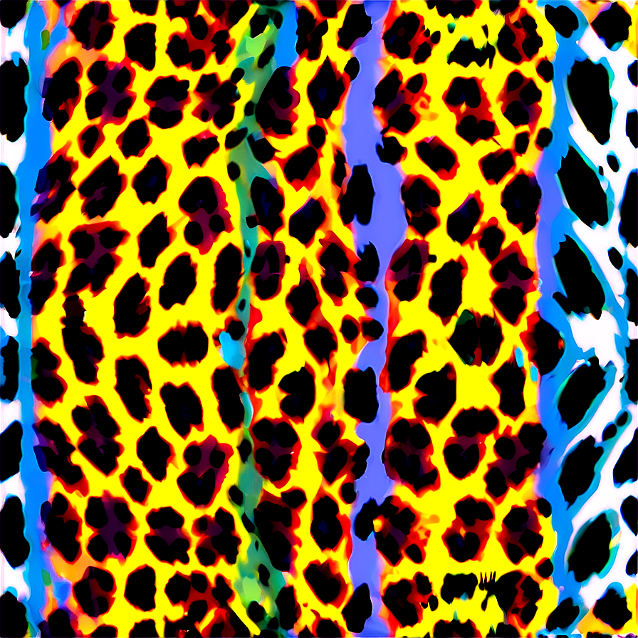 Colorful Leopard Pattern Png 64