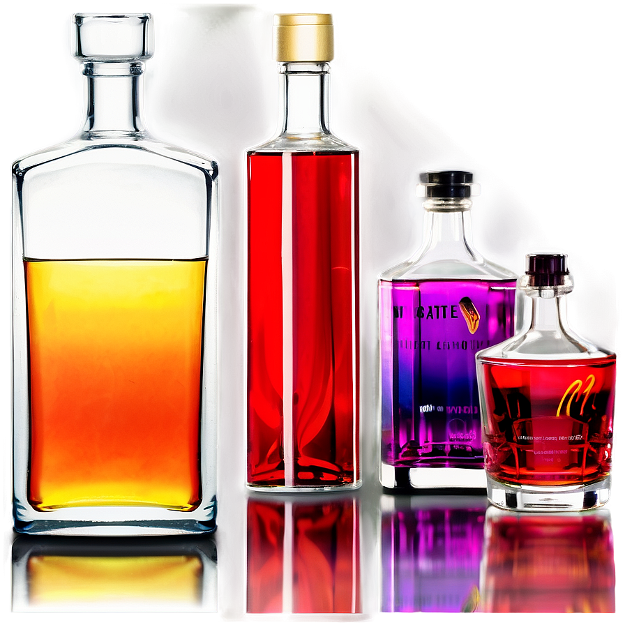 Colorful Liqueur Bottle Png Erx87