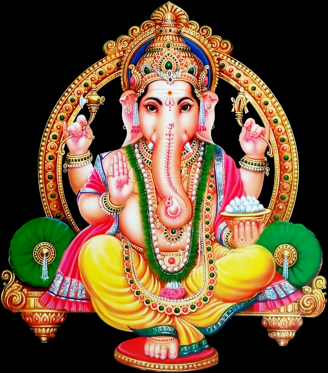 Colorful Lord Ganesha Artwork