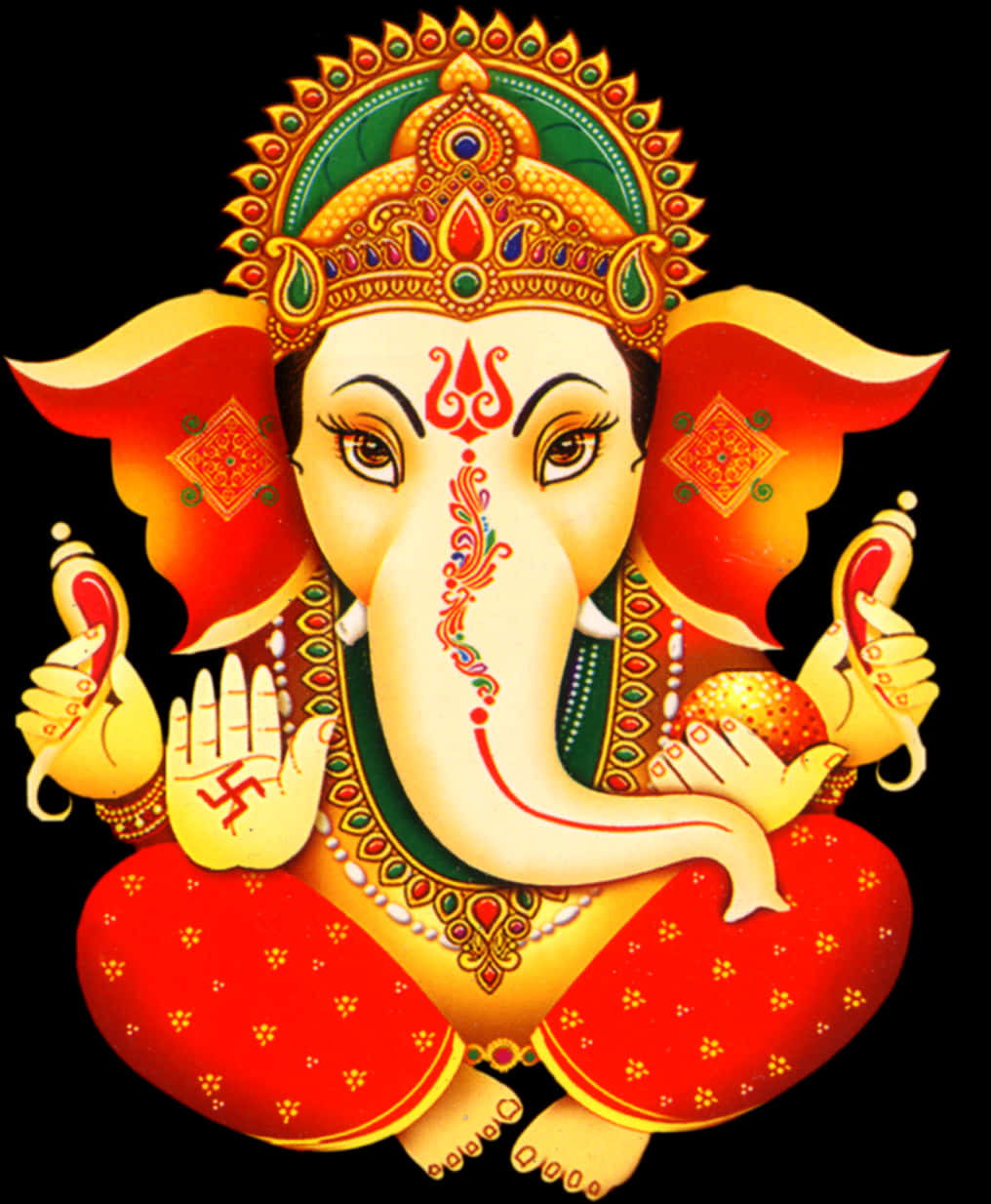 Colorful Lord Ganesha Artwork