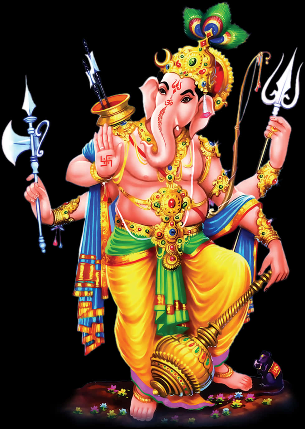 Colorful Lord Ganesha Artwork