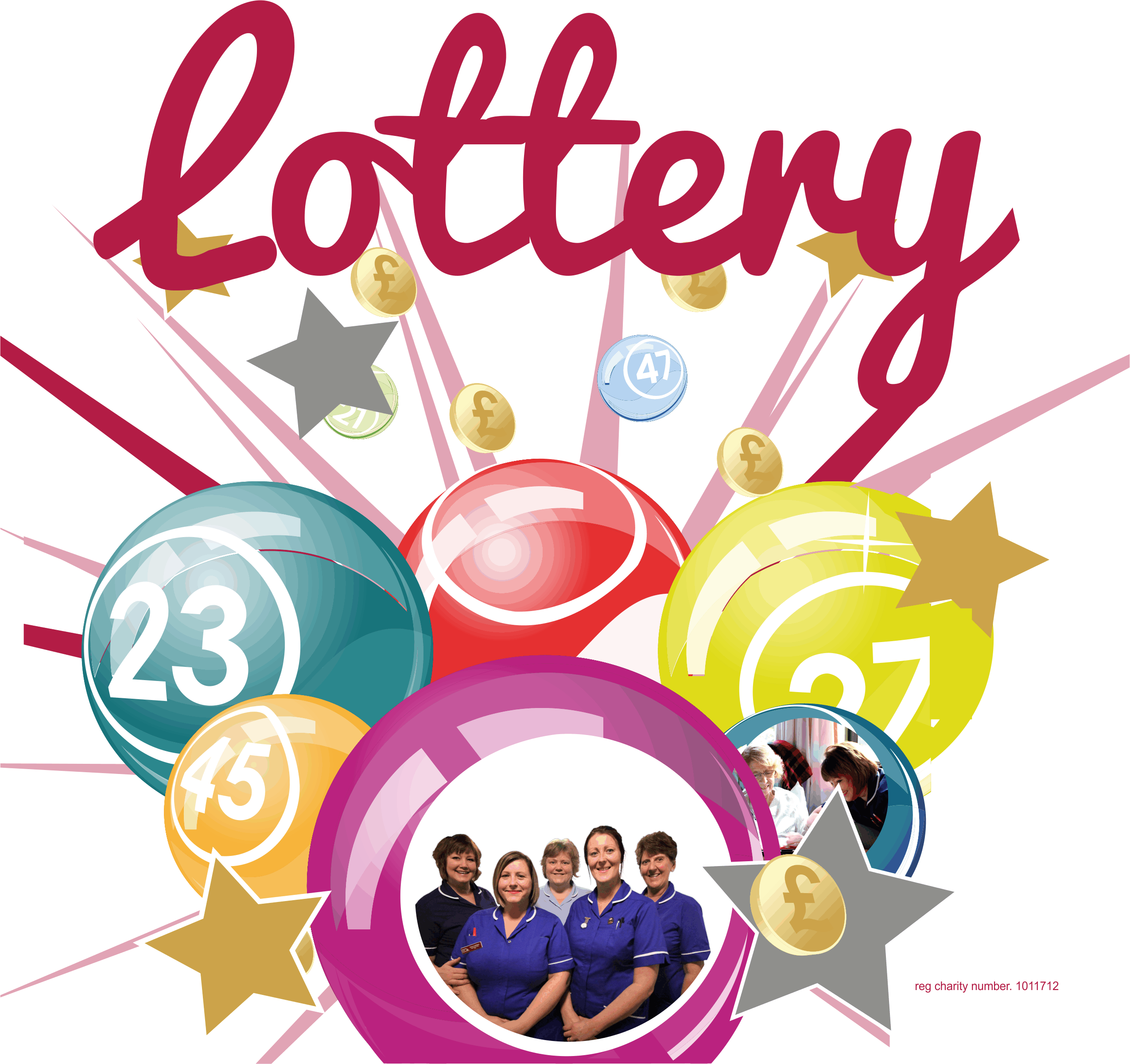 Colorful Lottery Graphicwith Peopleand Numbers