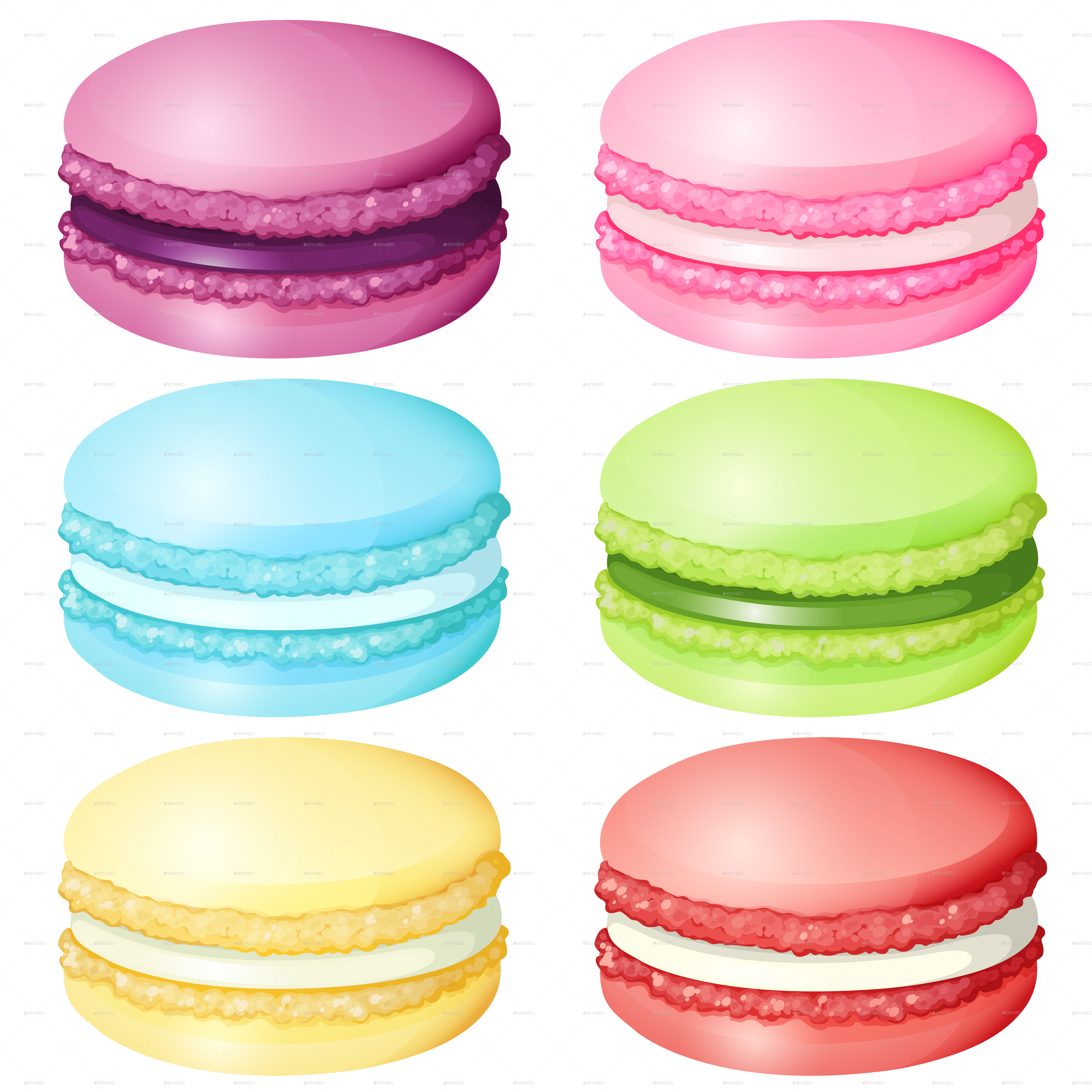 Colorful Macarons Collection