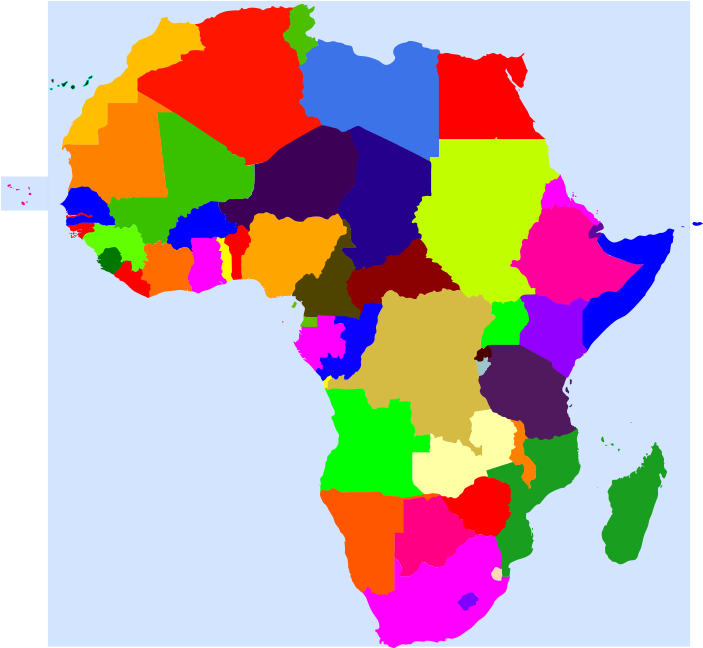 Colorful Mapof Africa