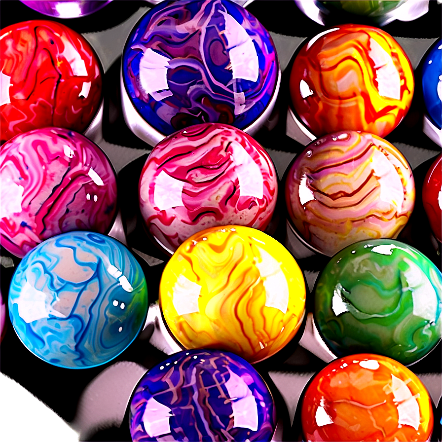 Colorful Marble Ball Png Pba