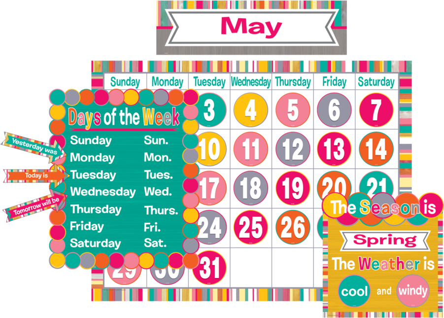 Colorful May Calendar Clipart