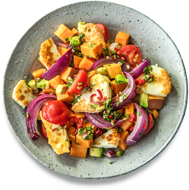 Colorful Mediterranean Salad Dish