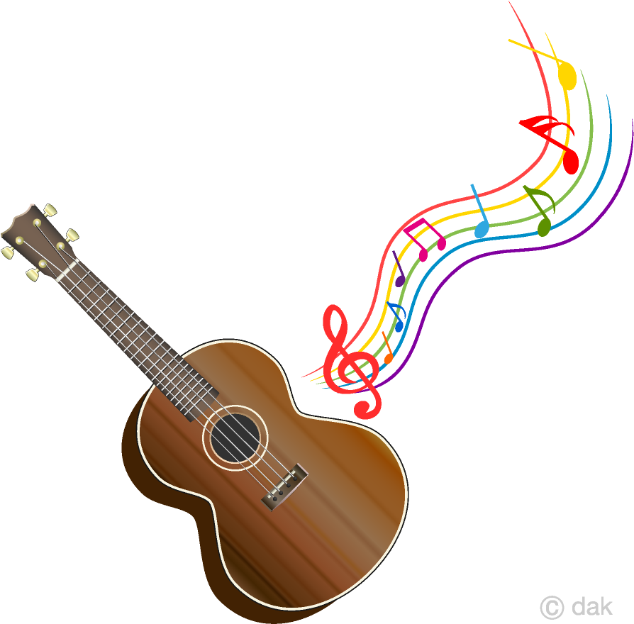 Colorful Melody Guitarand Notes