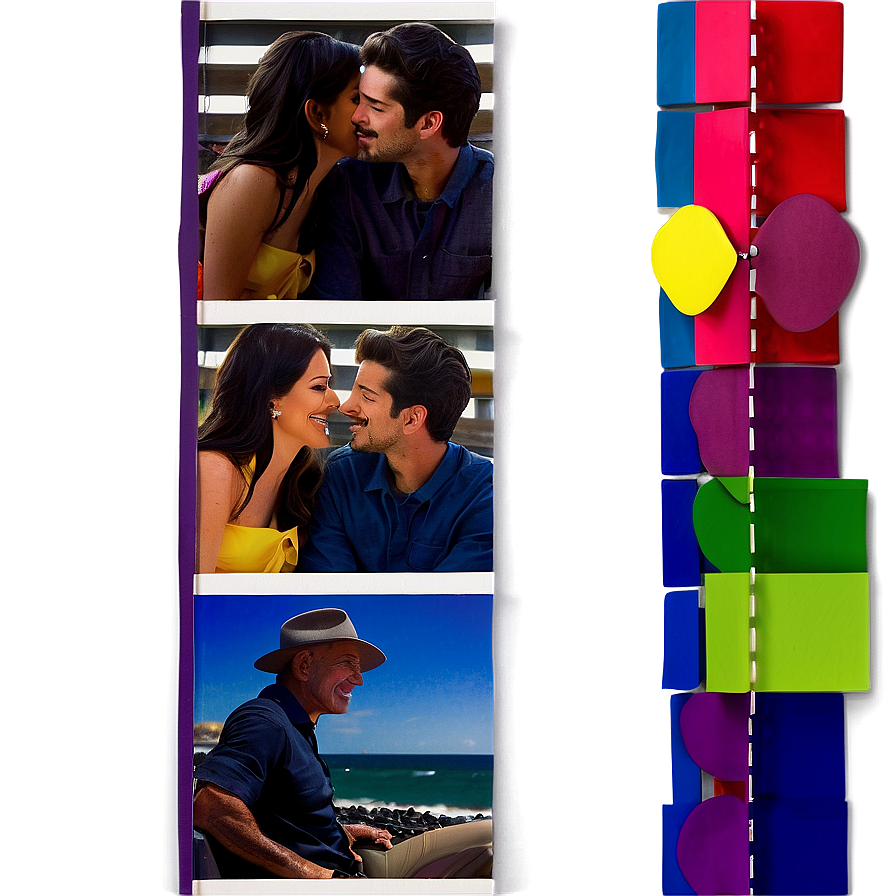 Colorful Memories Photo Strip Png Lcj