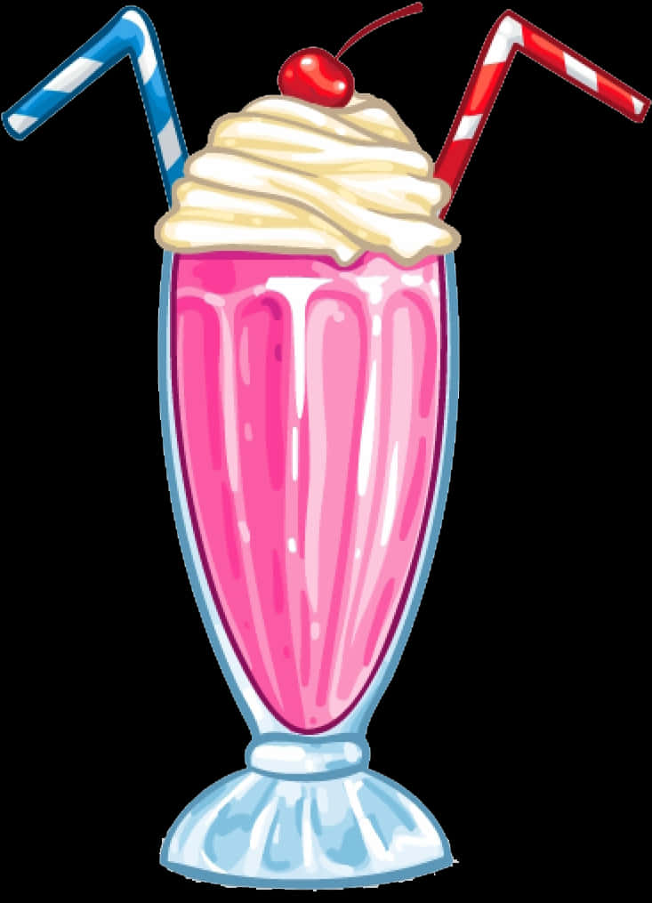 Colorful Milkshake Clipart