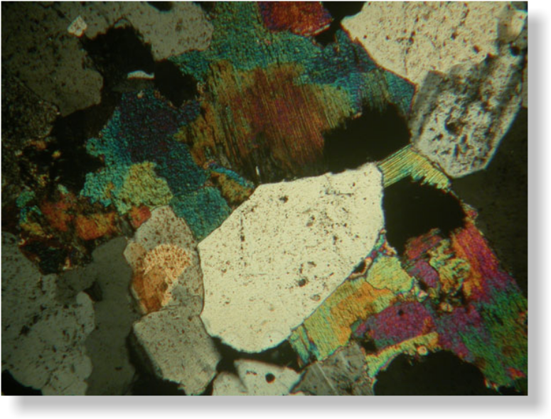 Colorful Mineral Under Microscope