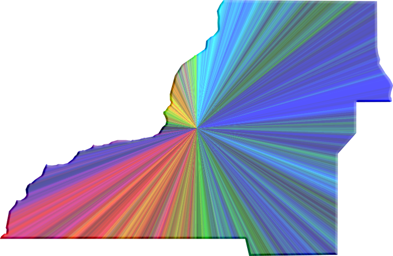 Colorful Missouri Map Abstract