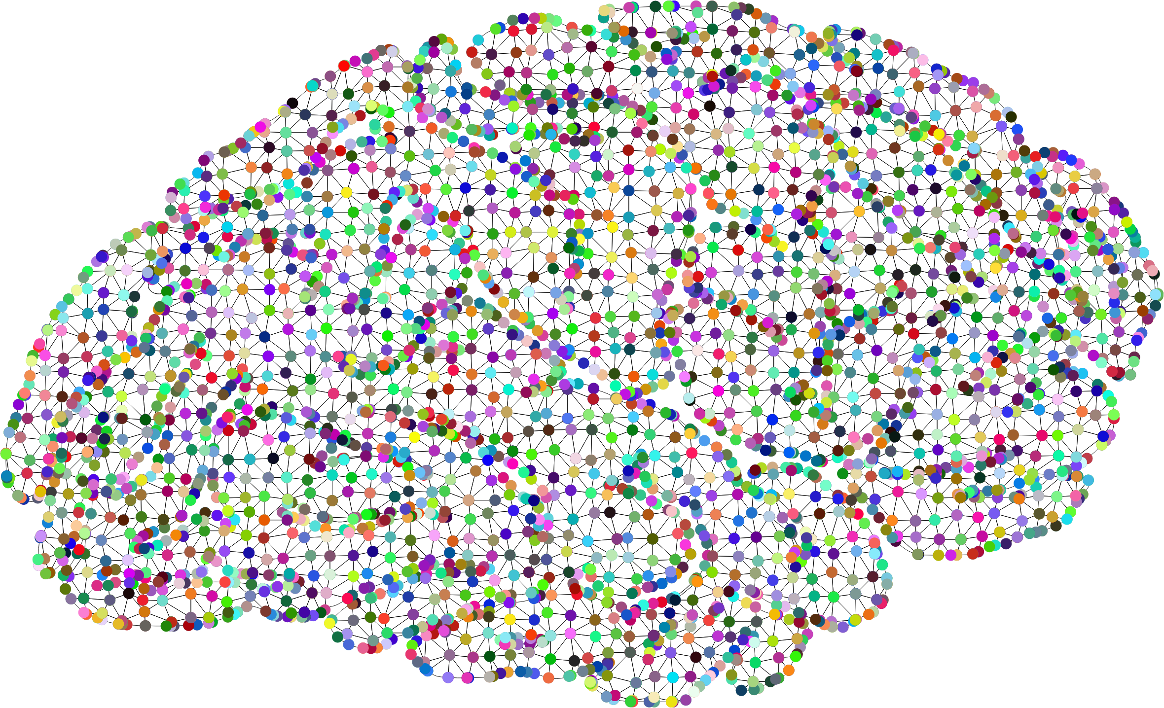 Colorful Mosaic Brain Clipart