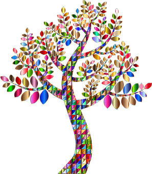 Colorful Mosaic Tree Art