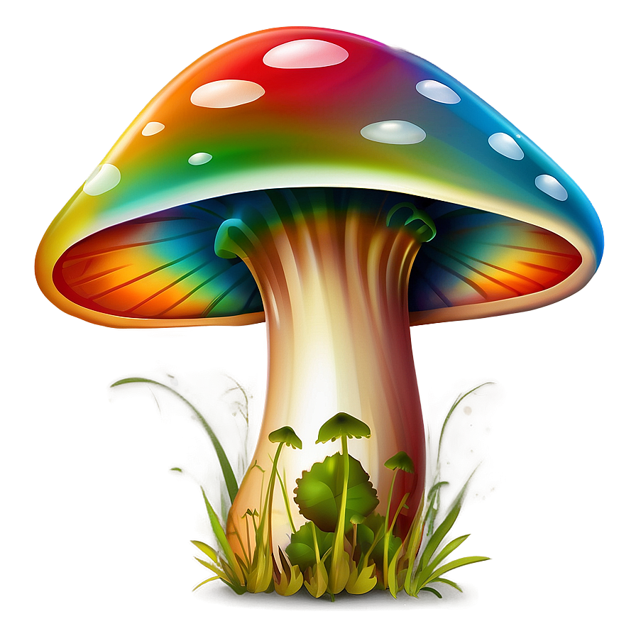 Colorful Mushroom Cartoon Png Qsn42