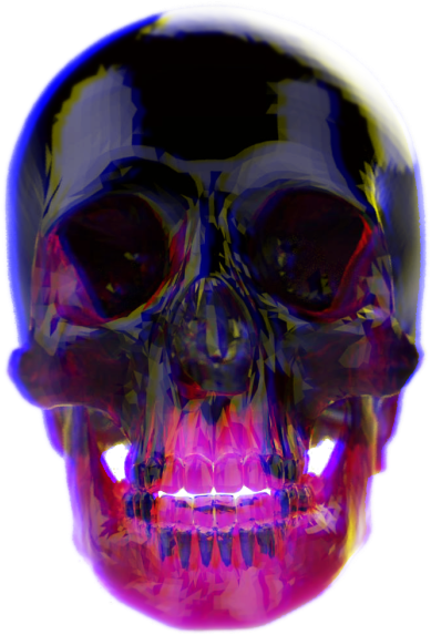 Colorful Neon Skull Art