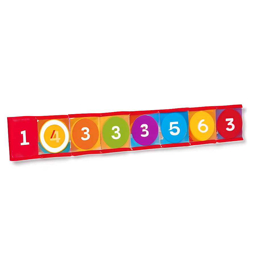 Colorful Number Line For Preschool Png Qni