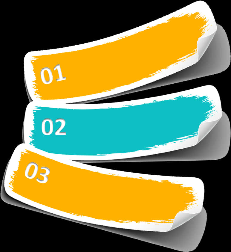 Colorful Numbered Banners Graphic