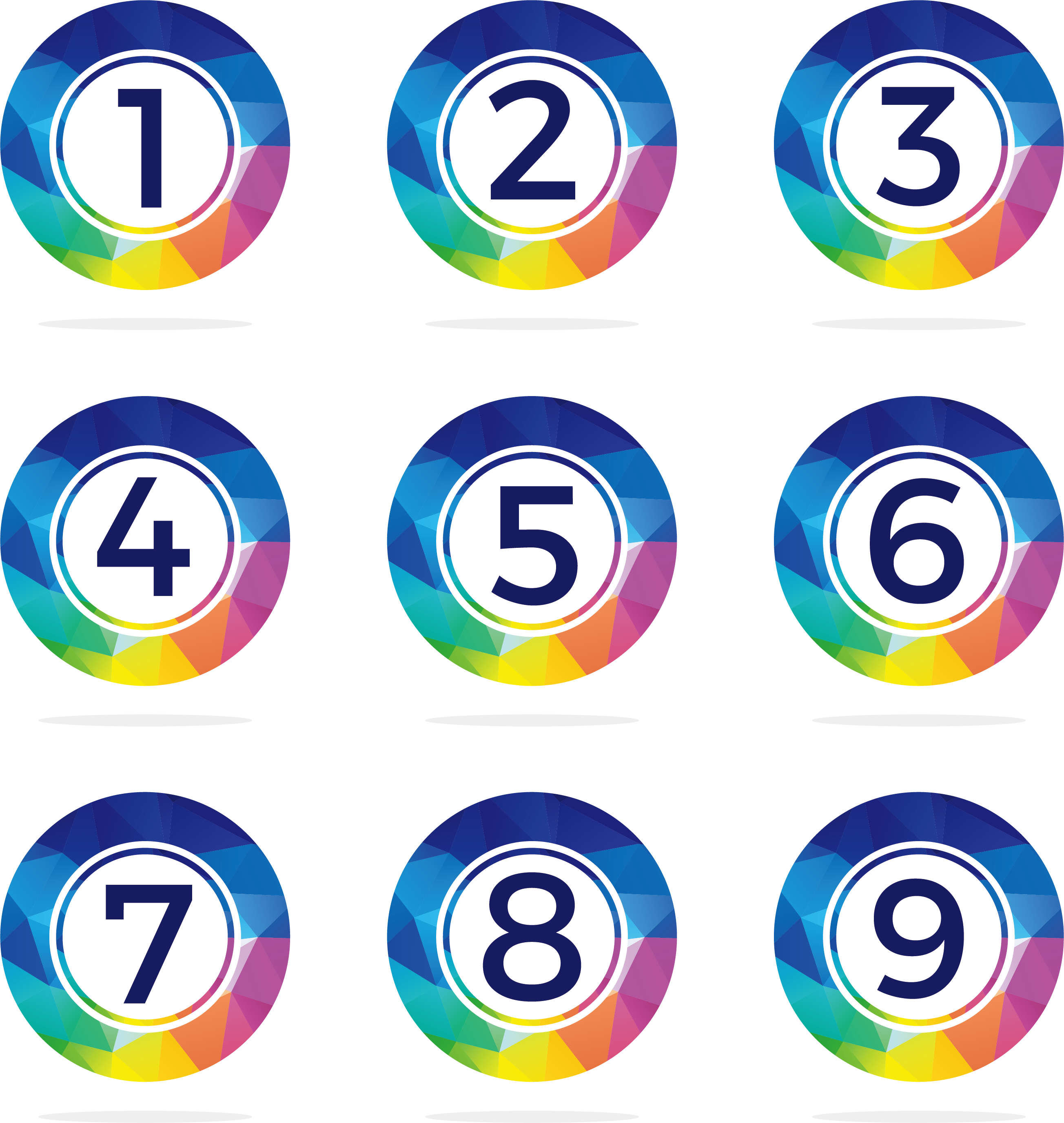 Colorful Numbers1to9