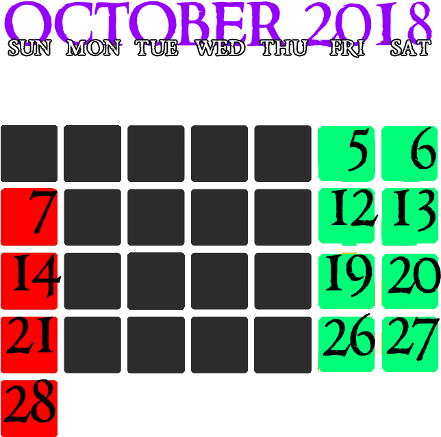 Colorful_ October_2018_ Calendar