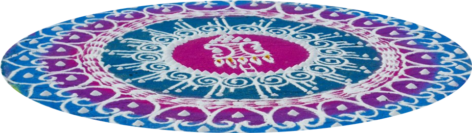 Colorful Oval Rangoli Design