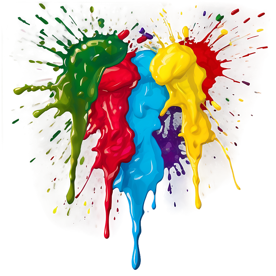 Colorful Paint Splatter Png Mew