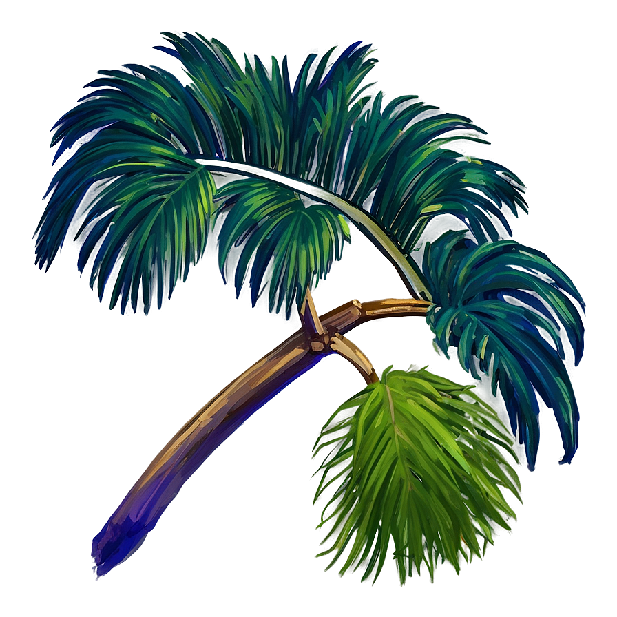 Colorful Palm Leaves Png Shx