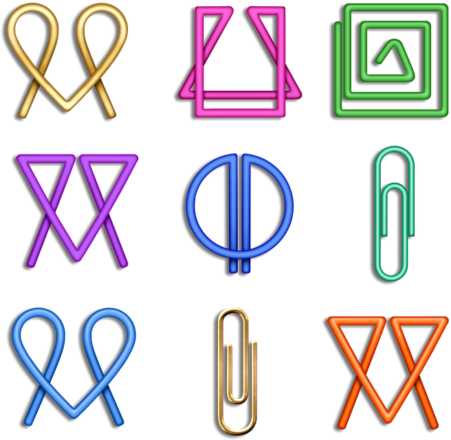 Colorful Paper Clips Variety
