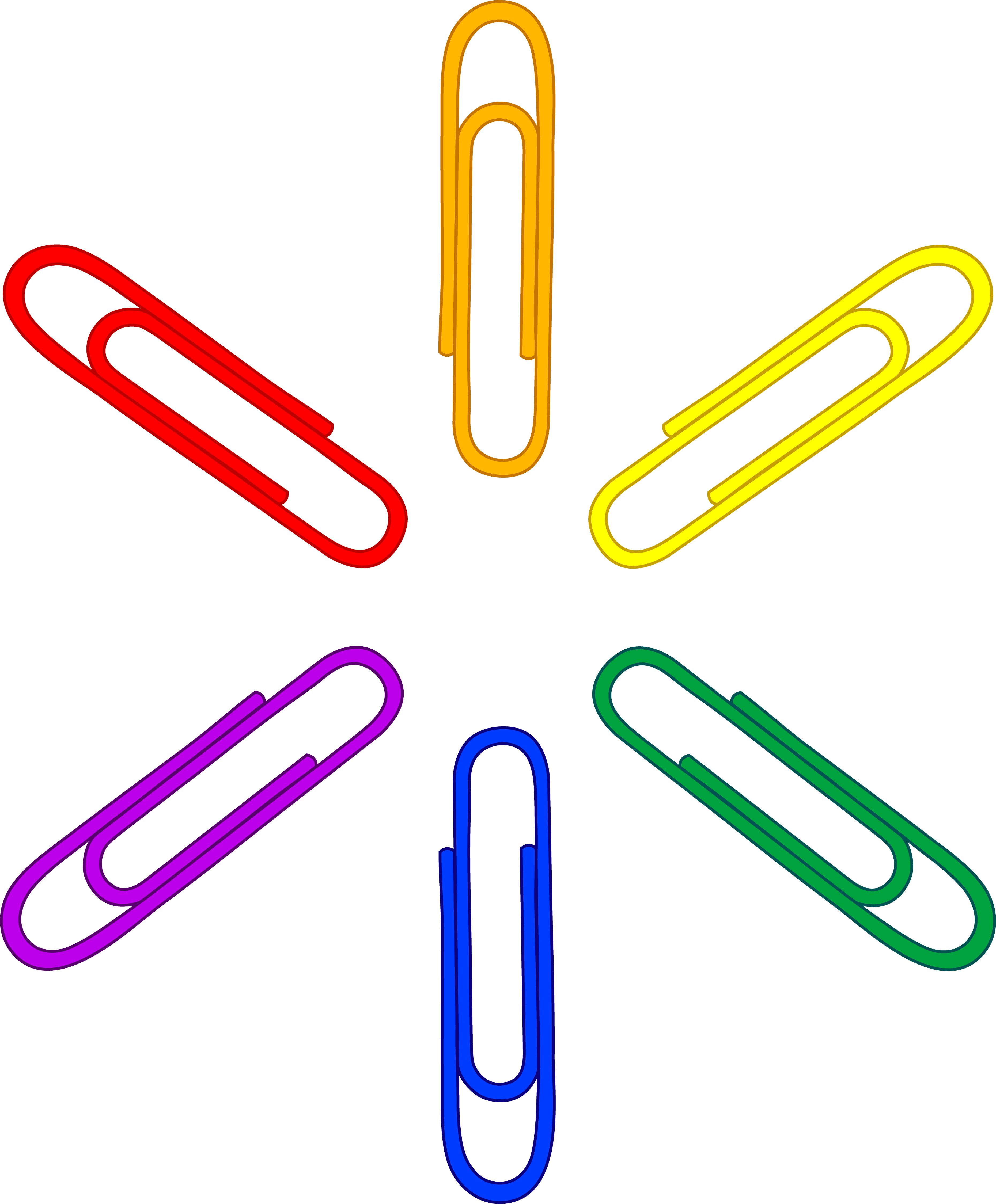 Colorful Paper Clips Vector Illustration
