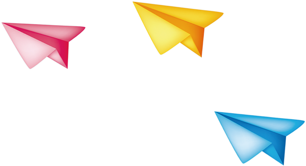 Colorful Paper Planes Vector