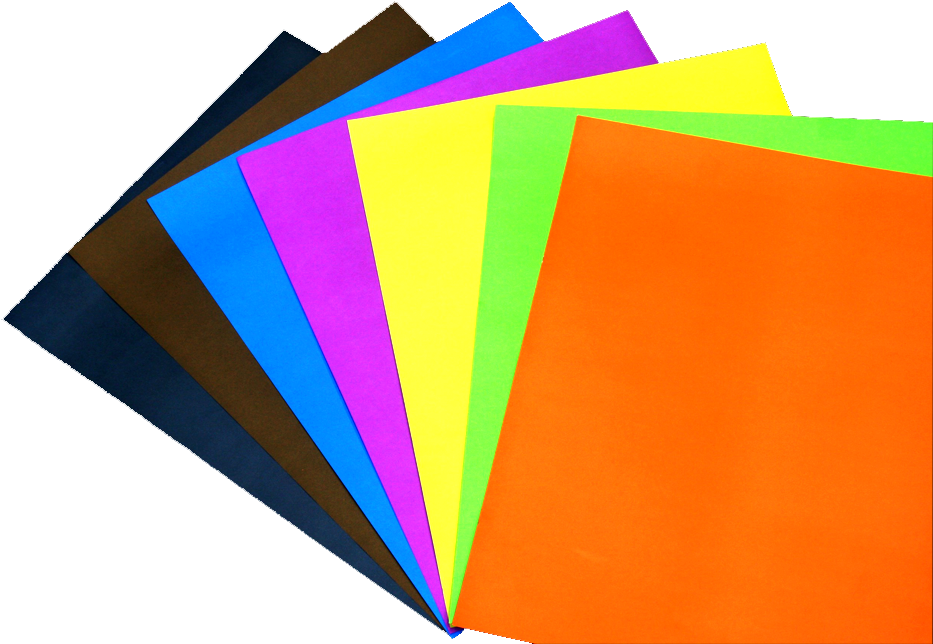 Colorful Paper Sheets Fan Formation