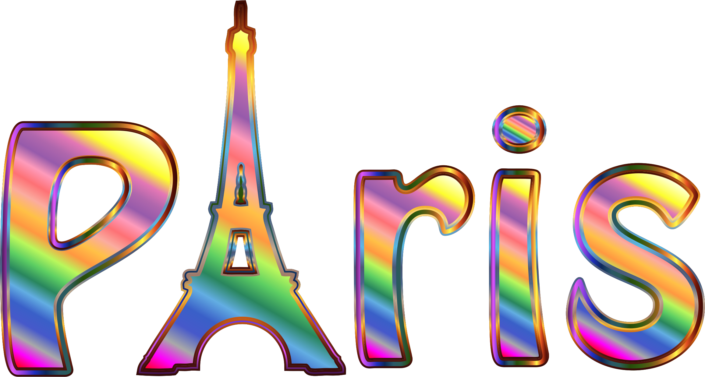 Colorful Paris Graphicwith Eiffel Tower