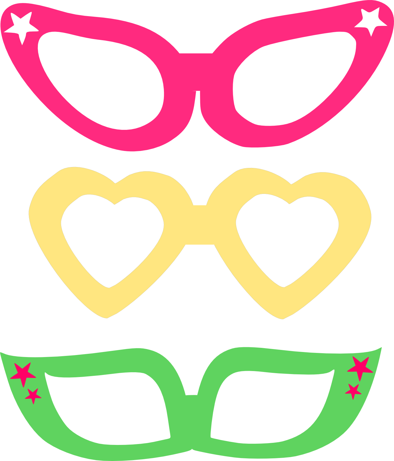 Colorful Party Glasses Vector