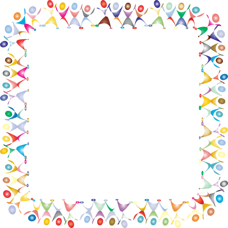 Colorful Party Hat Border Design