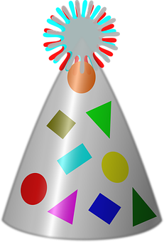 Colorful Party Hat Illustration